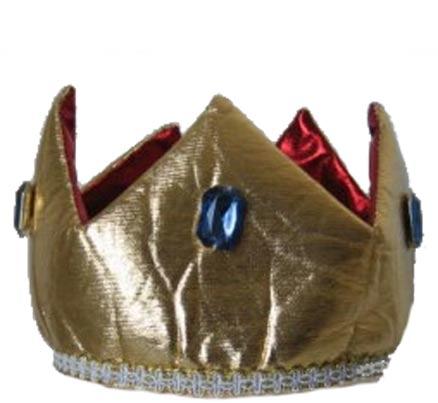 Gold Crown with Blue Crystals by Creative Collection H6728-GLD available here at Karnival Costumes online party shop