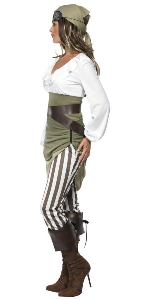 Side View Shipmate Sweetie Lady's Pirate Costume by Smiffys 33353 available here at Karnival Costumes online party shop