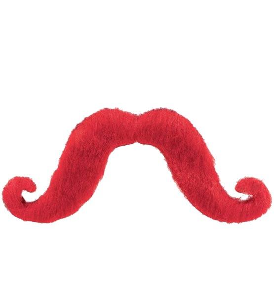 Red Handlebar Moustache by Amscan 390122.40 from a collection of Comedy Moustaches at Karnival Costumes onlien party shop
