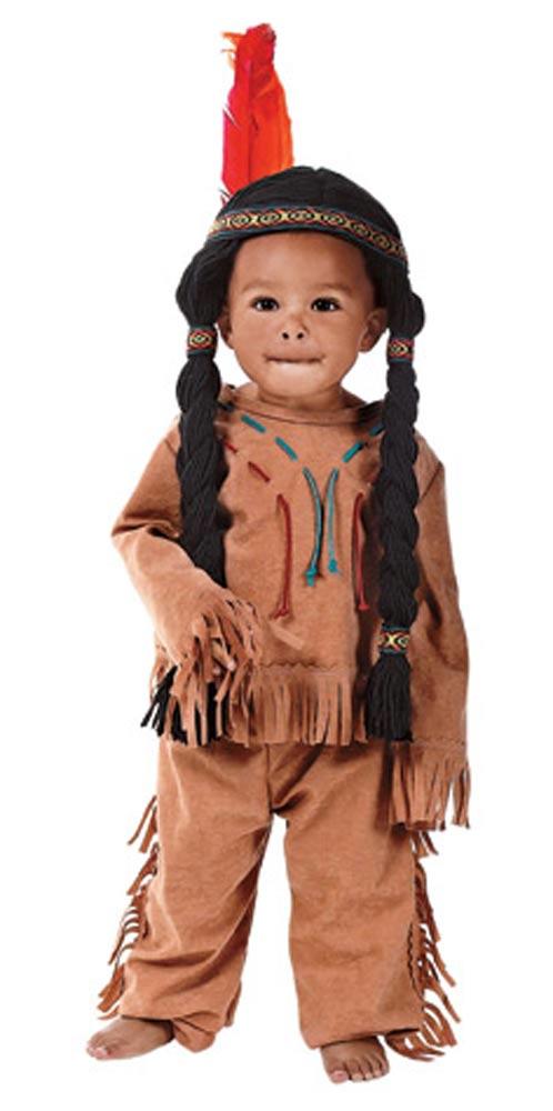Yarn Baby Indian Boy Fancy Dress Costume from a collection of wild west fancy dress outfits for children at Karnival Costumes
