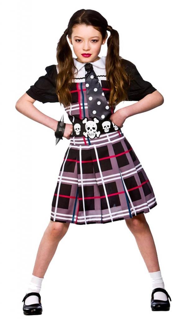 Freaky Schoolgirl kid's Halloween fancy dress by Wicked HG6033 available here at Karnival Costumes online Halloween party shop
