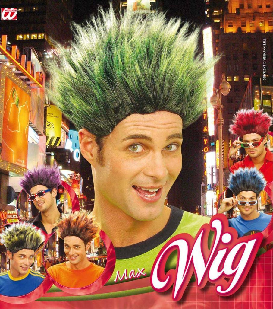 Max Punk Wig in Various Colours by Widmann 6256C available from Karnival Costumes