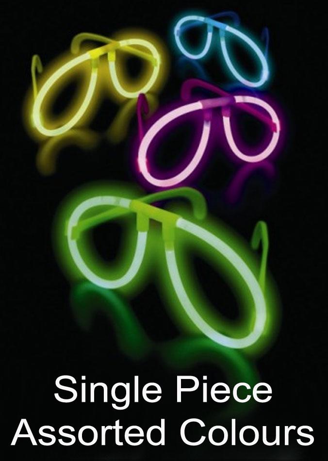 Glow Stick Glasses in Assorted Colours available from Karnival Costumes