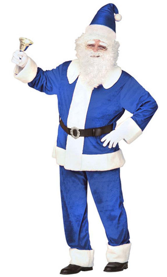 Deluxe Blue Santa Claus Costume by Widmann 61154 in Full Cut only and available from Karnival Costumes