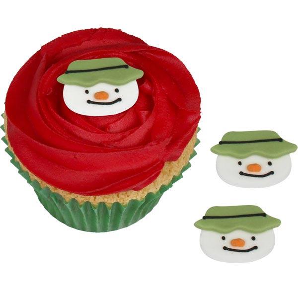 Pack of 5 Snowman Sugar Cake Decorations by Creative Party ref: SFX189 and available from Karnival Costumes