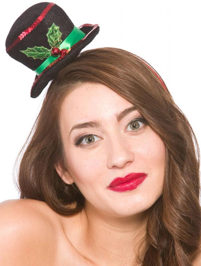 Deluxe Christmas Snowman Mini-Hat on Headband by Wicked XM-4613 from Karnival Costumes
