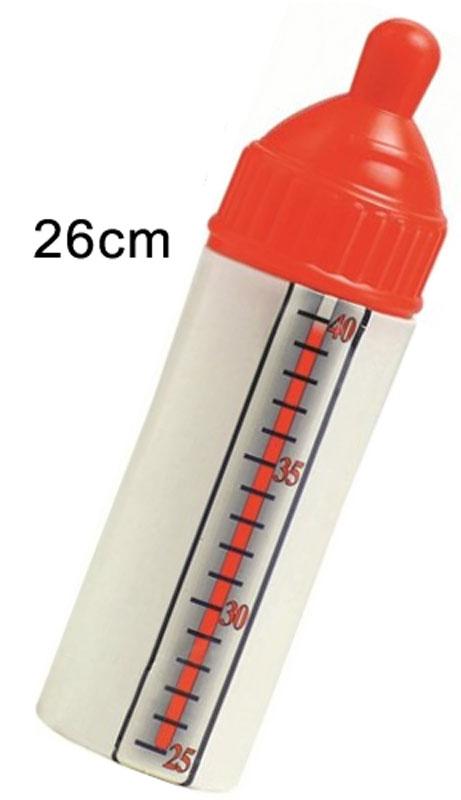 26cm tall Baby's Feeding Bottle in white with red top by Giplam 681-F and available from Karnival Costumes