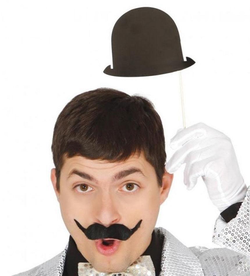 Pack of 6 Photo Booth Bolwer Hat Props 12.5cm tall, item 12516B from Karnival Costumes
