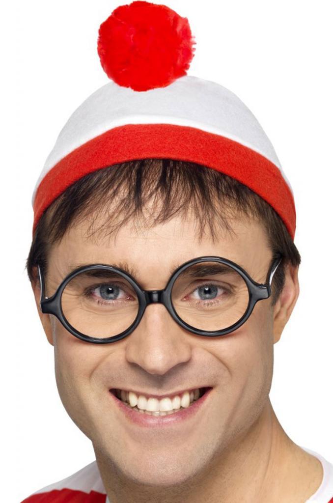 Wheres Wally Hat and Glasses Set by Smiffys 34589. Fully licensed and available from Karnival Costumes online party shop