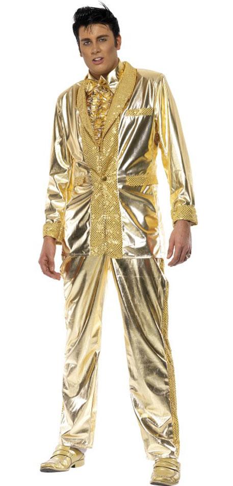 Elvis Costume Gold Lame Suit by Smiffy 29394 and available from Karnival Costumes