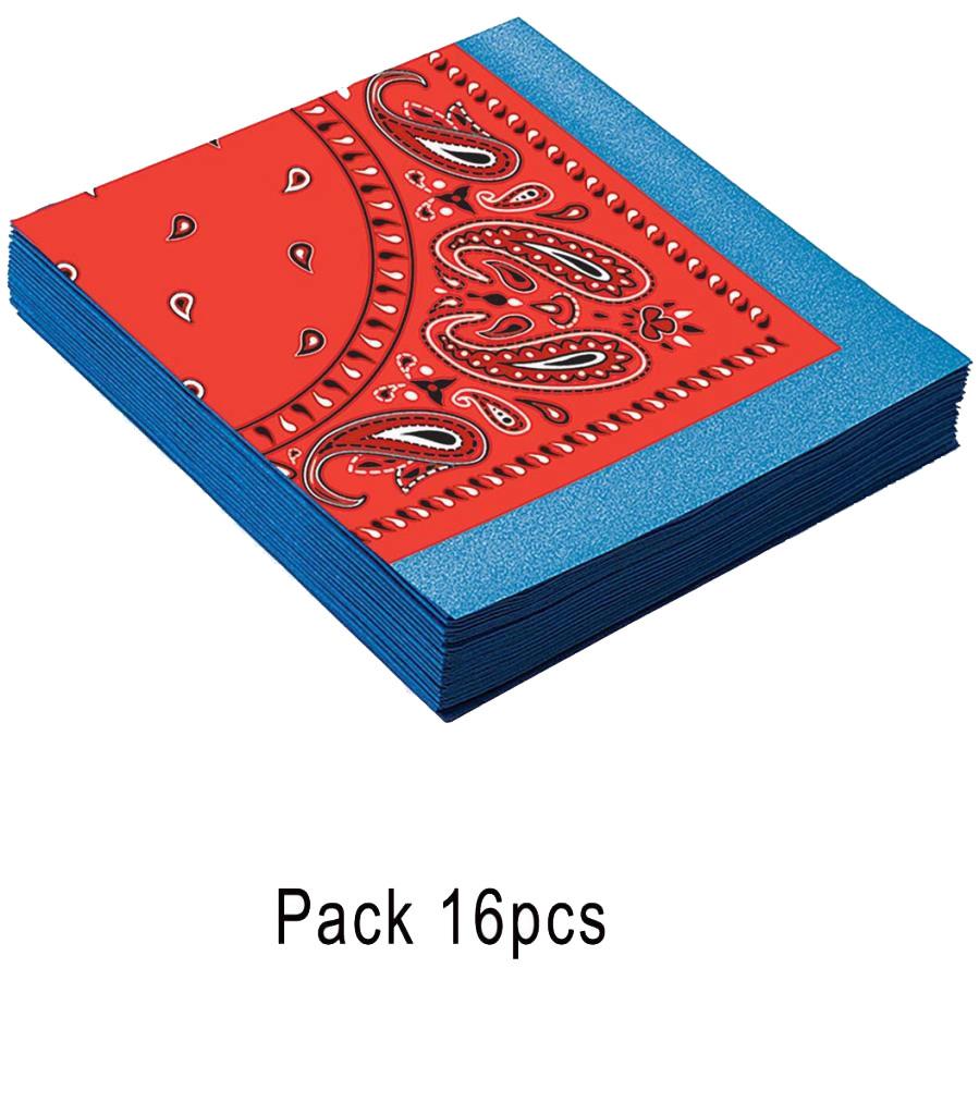pack of 16 Wild Out West Cowboy 10" Beverage Napkins by Forum Novelties 75920 and available in the UK from Karnival Costumes online party shop