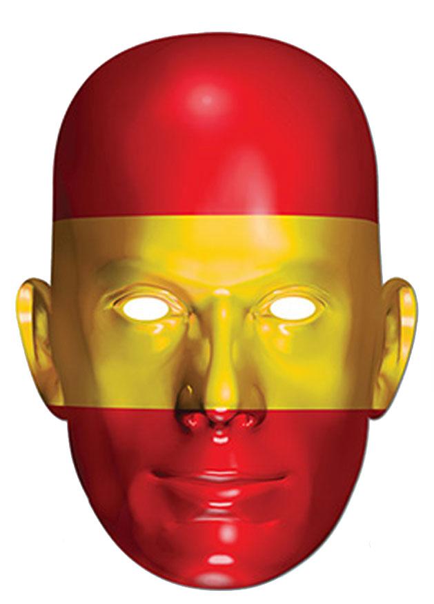 Spanish Flag Mask in card by Mask-erade SPAIN01 and available from Karnival Costumes online party shop