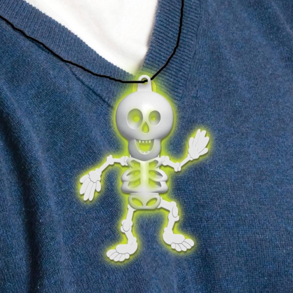 Halloween Glow in the Dark Skeleton Necklace by Amscan 394474-55 available from Karnival Costumes