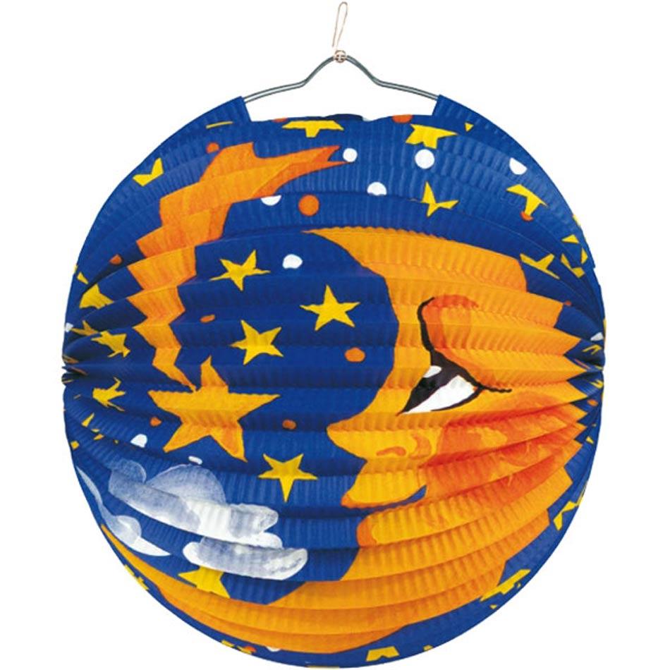 St Martin's Day Procession Moon Lantern 25cm dia by Amscan 15044 and available in the UK from Karnival Costumes online party shop