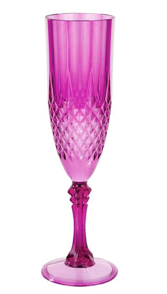 Party Porcelain Fuschia Pink Champagne Flute by Talking Tables FLUTE-FUSCHIA and available from Karnival Costumes online party shop