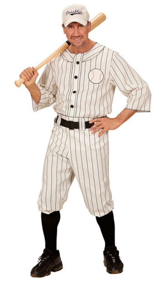 Old Time American Baseball Player Costume by Widmann 4949 available here at Karnival Costumes online party shop