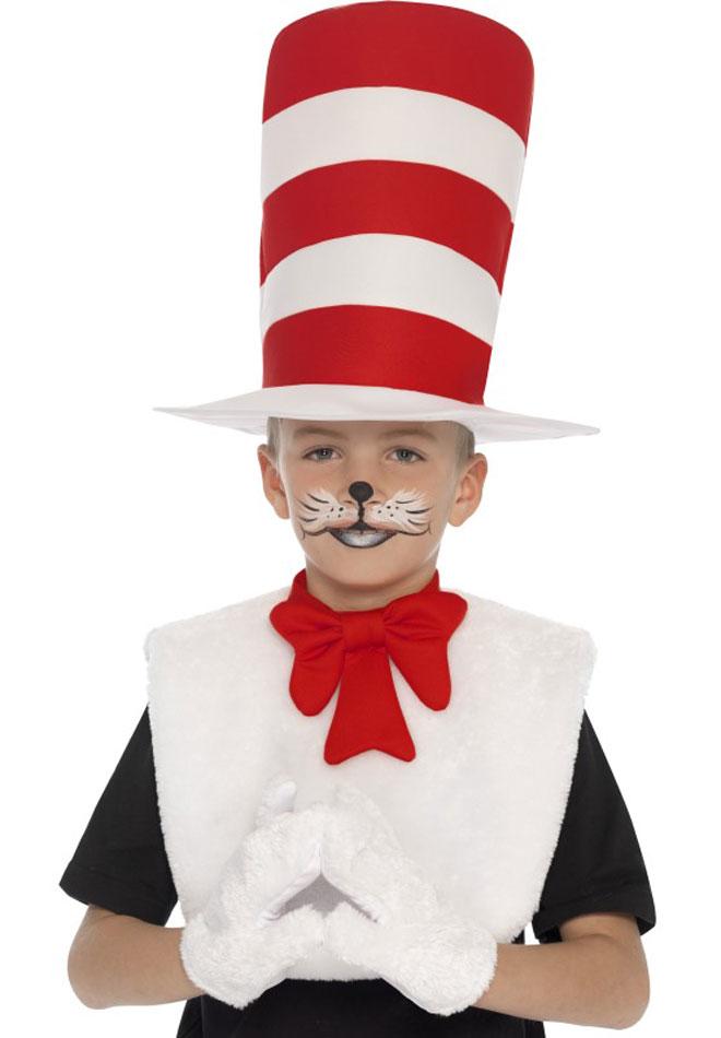Cat in the Hat Costume Kit for Children by Smiffys 25731 and available here at Karnival Costumes online Party Shop