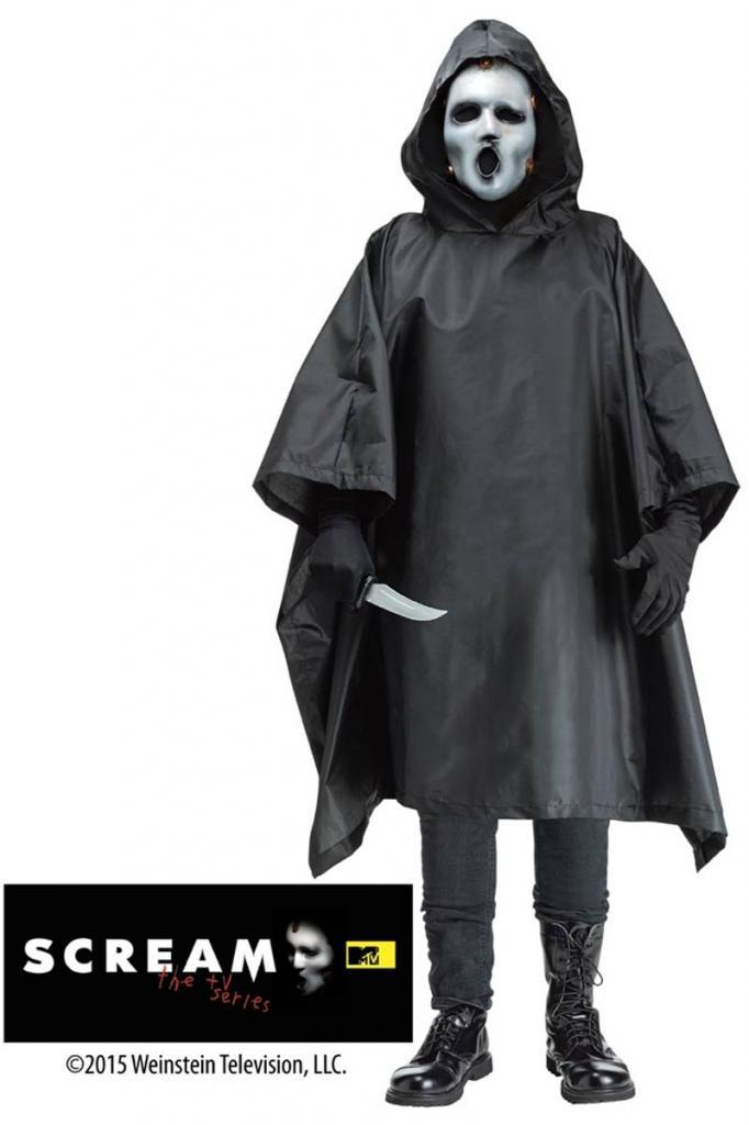 Scream the TV Series Costume including Poncho and Mask by Fun World 105004 available here at Karnival Costumes online Halloween Shop