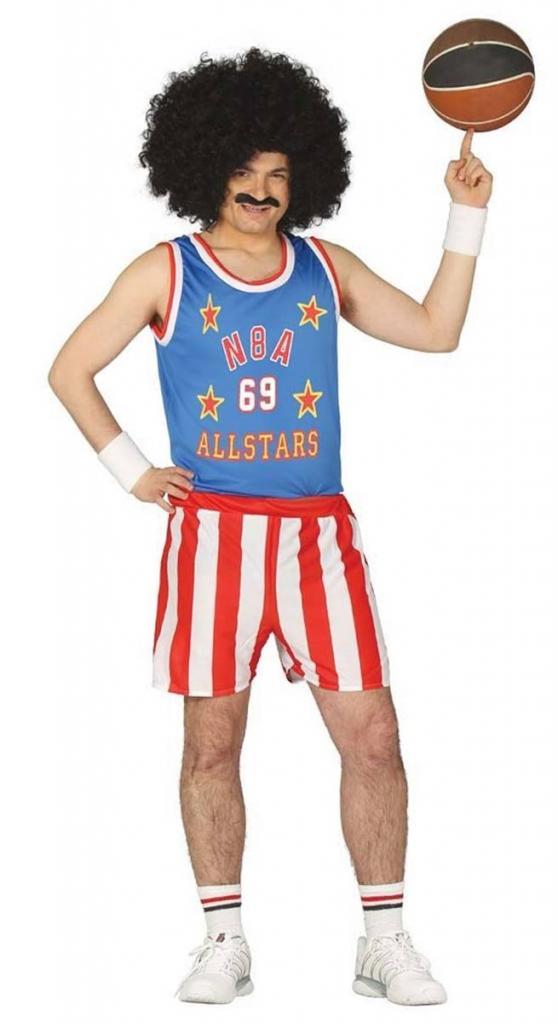 Basketball Player Costume for adults by Guirca 80811 and available in the UK here at Karnival Costumes online party shop