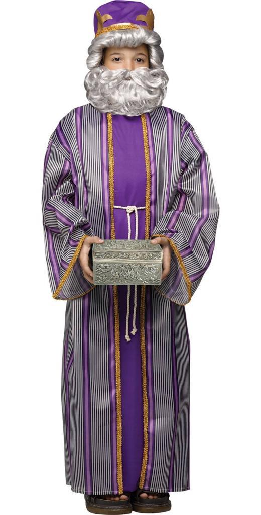 Children's 3 Wise Men Nativity Fancy Dress Costume in Purple by Fun World 13194P available here at Karnival Costumes online Christmas Party Shop