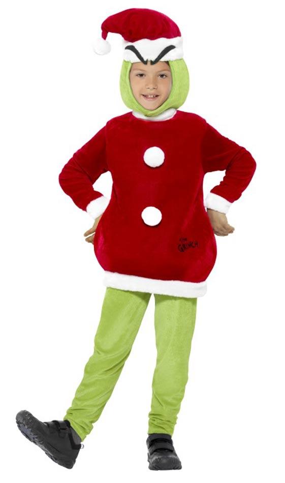 The Grinch Fancy Dress Costume for Children by Smiffys 31846 available here at Karnival Costumes online party shop