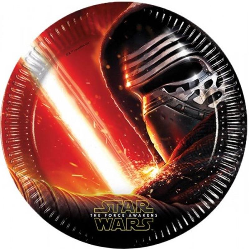 Star Wars Paper Party Plates - 23cm by Folat 86210P available here at Karnival Costumes online party shop