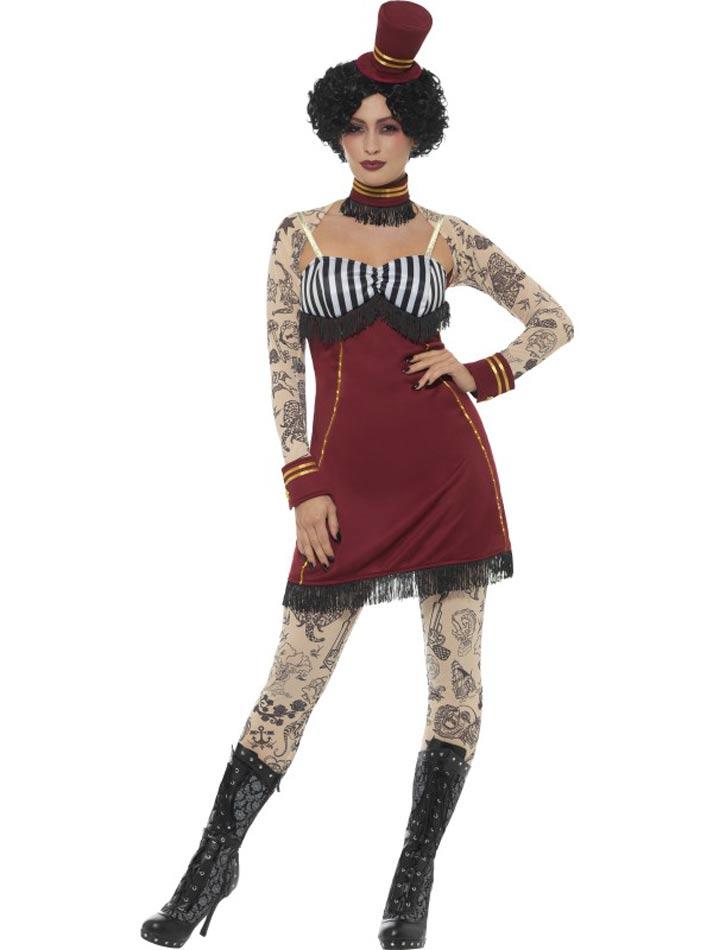 Deluxe Tattoo Lady Costume by Smiffys 46827 available here at Karnival Costumes online party shop