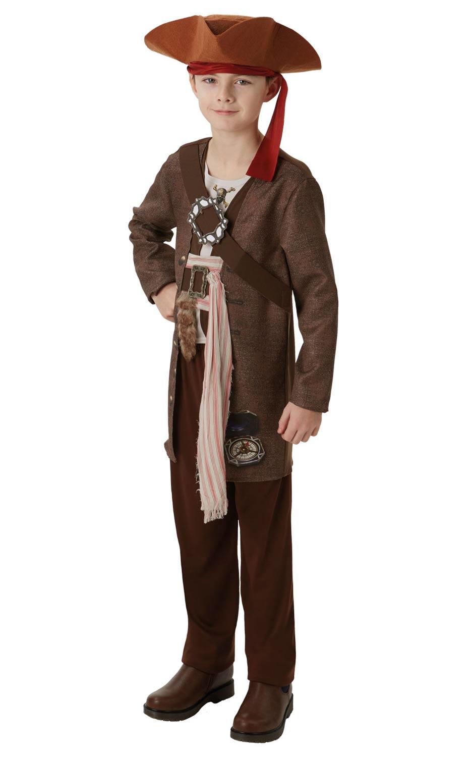 Children's Deluxe Captain Jack Sparrow Fancy Dress by Rubies 640063 available here at Karnival Costumes online party shop