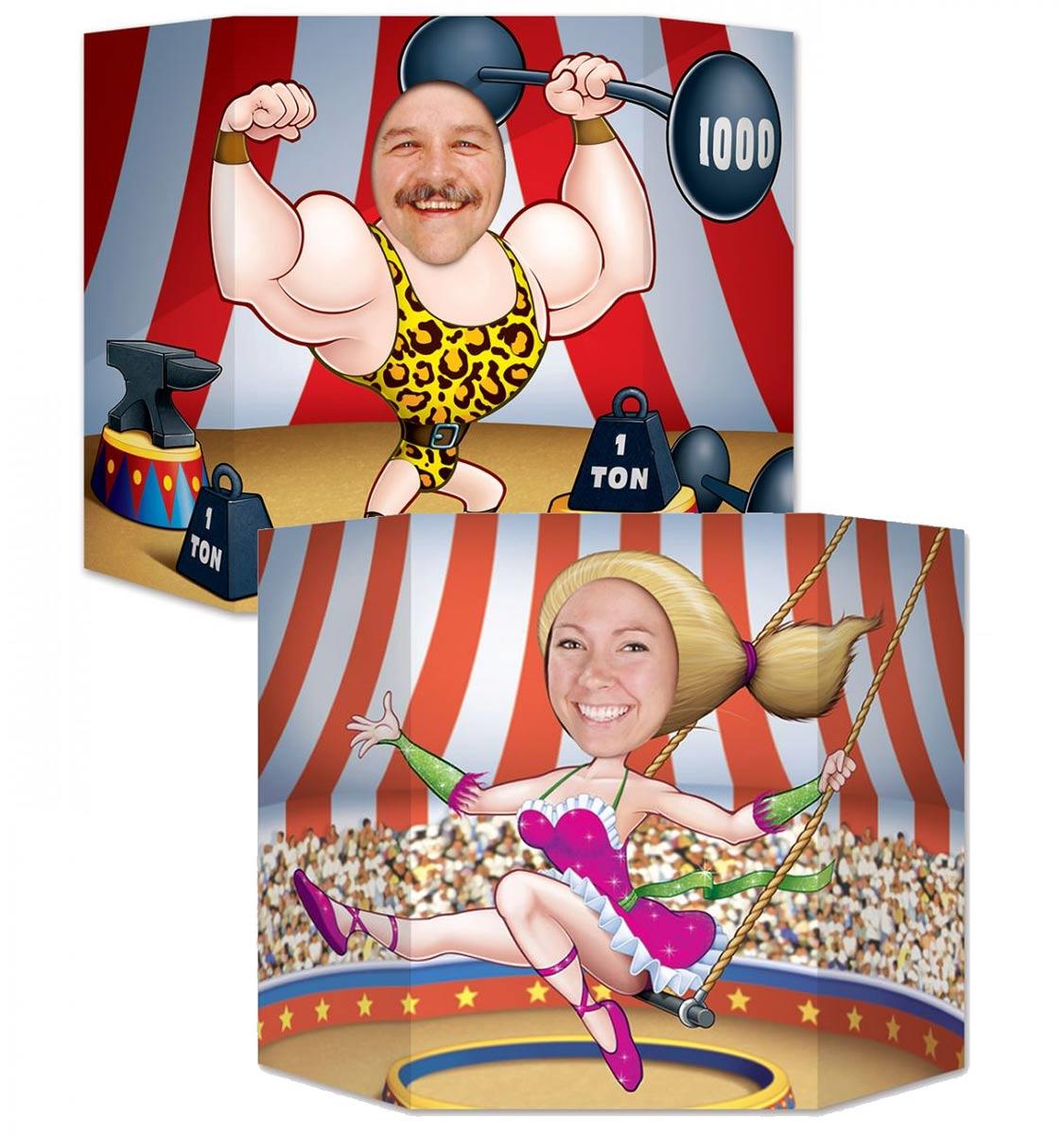 Circus Couple Photo Prop - Double Sided Photo Cutout by Beistle 57975 and available here at Karnival Costumes online party shop