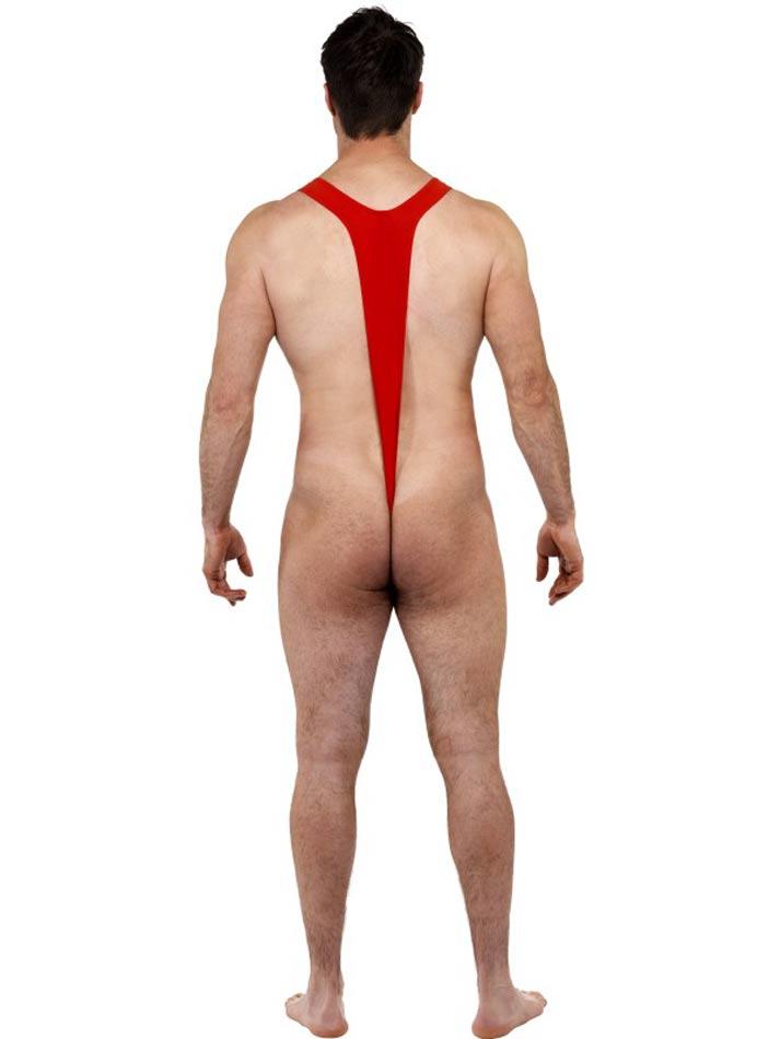 Rear view Santa Mankini Costume for Men (aaargh) ref 34972 available here at Karnival Costumes online Christmas party shop