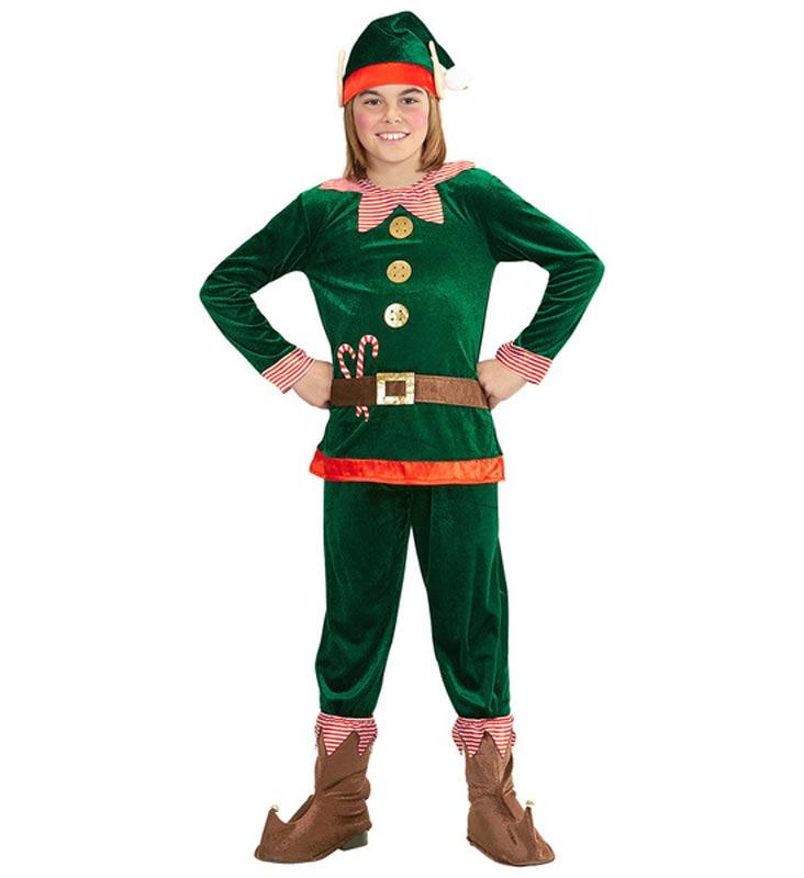 Christmas Elf Boy Fancy Dress Costume by Widmann 00873 available here at Karnival Costumes online party shop