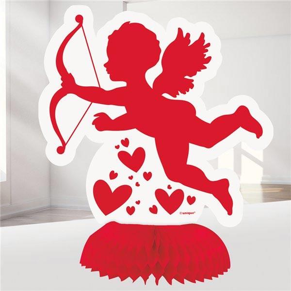Cupid Honeycomb Decorations - pk 4 15cm Valentines Decorations by Unique 62629 available here at Karnival Costumes online party shop