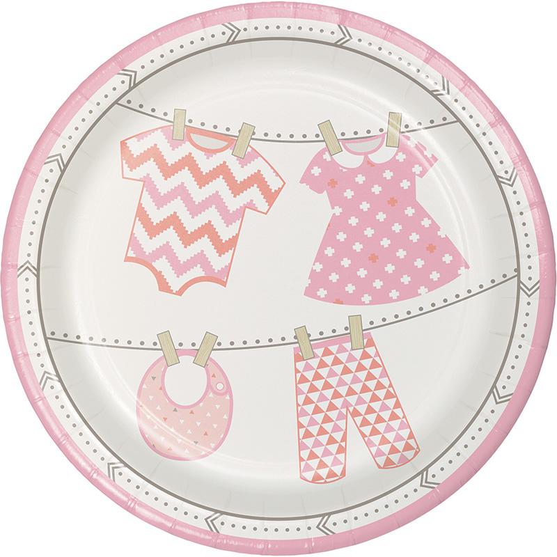 Bundle of Joy Celebrate Girl Luncheon Plate pk8 by Creative Party 318741 available in the UK here at Karnival Costumes online party shop