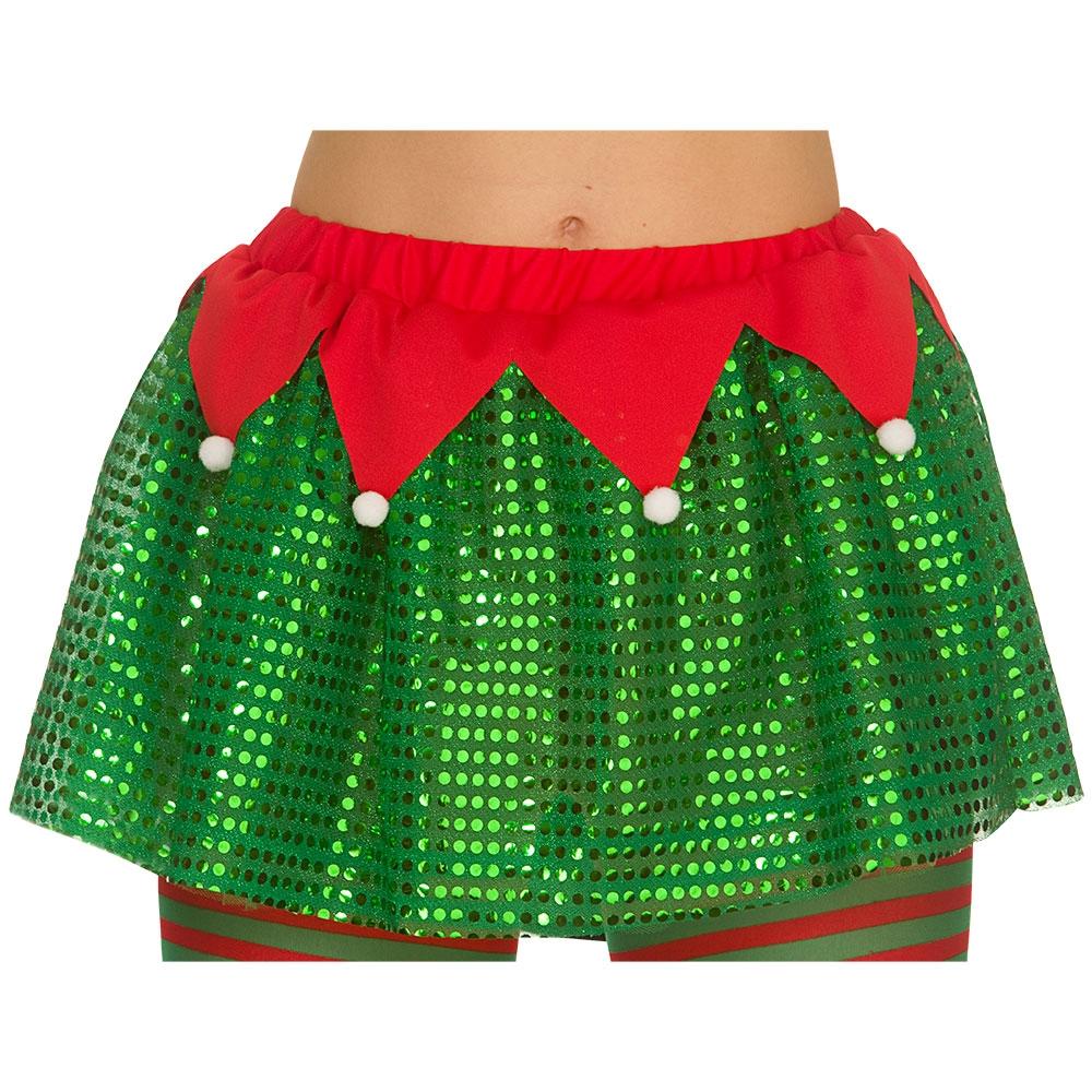 Deluxe Sequinned Elf Tutu by Wicked XM4634 available here at Karnival Costumes online party shop