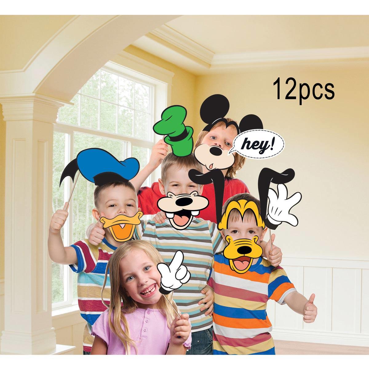Mickey Mouse 12pc Photo Booth Kit by Amscan 9903185 available here at Karnival Costumes online party shop