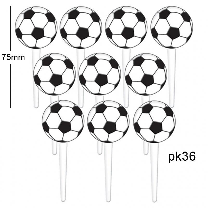 Championship Soccer Picks 75mm Pkt 36 by Amscan 400041 available here at Karnival Costumes online party shop