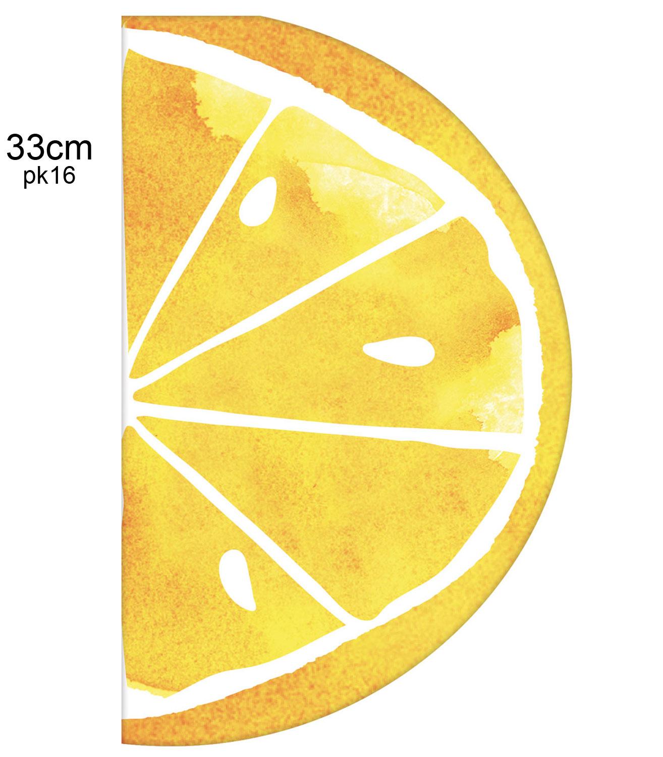 Just Chillin Fruit Salad Lemon Die-cut Luncheon Napkins pk16 2ply 33cm by Amscan 51777709 available here at Karnival Costumes online party shop