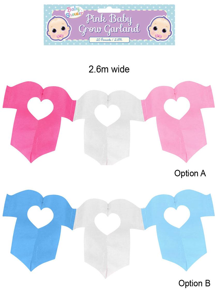 Baby Grow Banners 2.6m wide in either pink or blue by Henbrandt X41169 or X41170 available here at Karnival Costumes online party shop