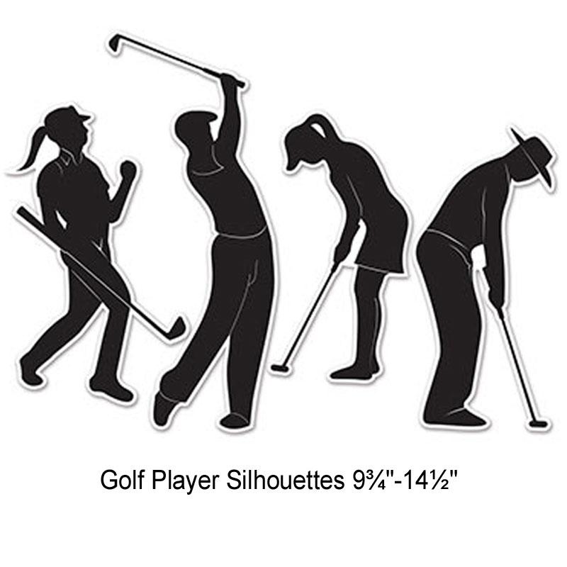 Golfer Cutouts pk4 in various heights from about 10" by Beistle 53740 available in the UK here at Karnival Costumes online party shop