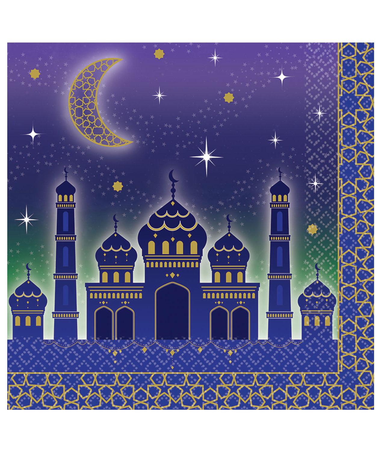 Eid Celebrations Luncheon Napkins 33cm pk16 by Amscan 511962 available here at Karnival Costumes online party shop