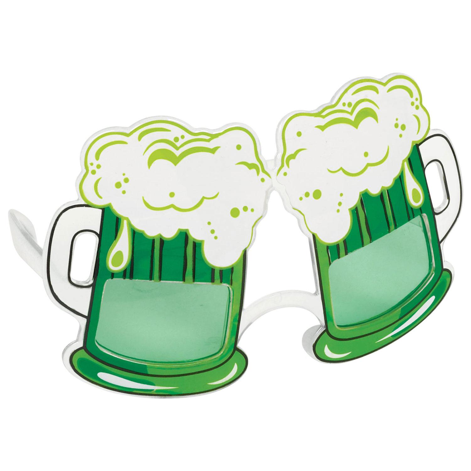 Green Beer Party Glasses for St Patrick's Day by Amscan 250914 available here at Karnival Costumes online party shop