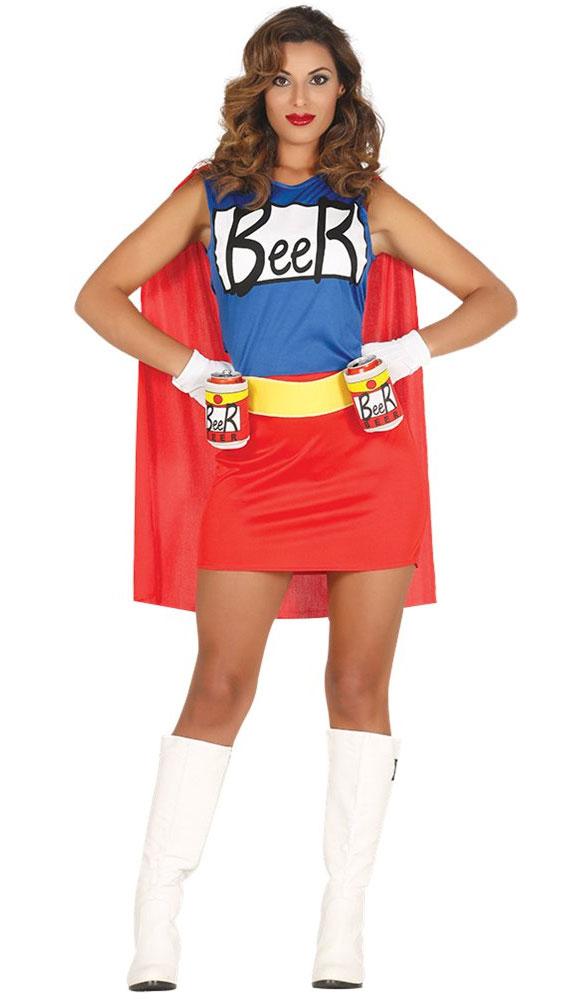 Beer Woman Superhero Costume by Guirca 88192 available in Small and Medium here at Karnival Costumes online party shop