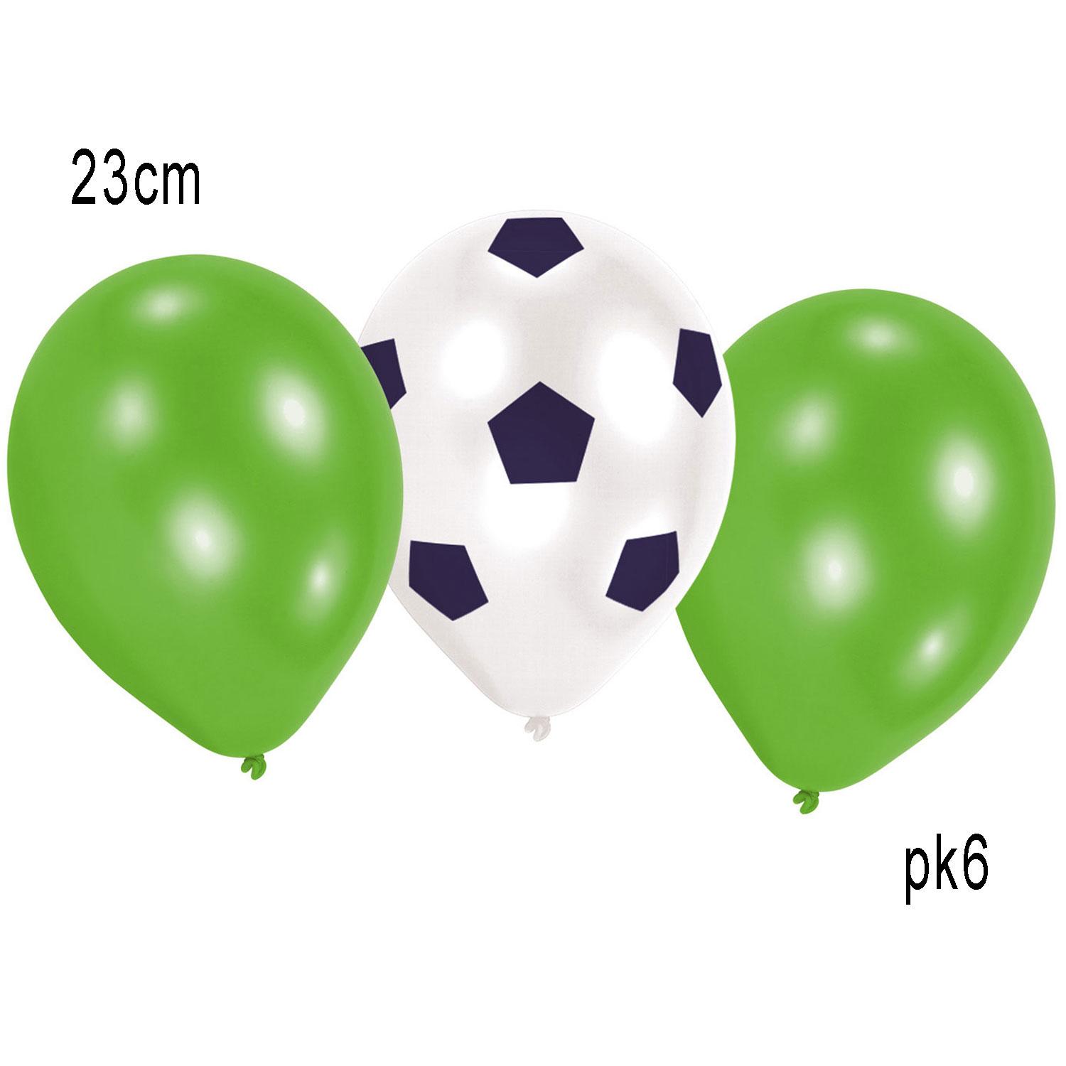 Pack 6 Kicker Football Party Latex Balloons by Amscan 9903017 available here at Karnival Costumes online party shop
