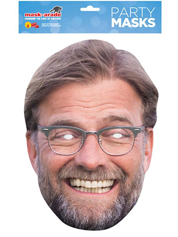Jurgen Klopp Celebrity Football Manager Face Mask by Mask-arade JKLOP01 available here at Karnival Costumes online party shop
