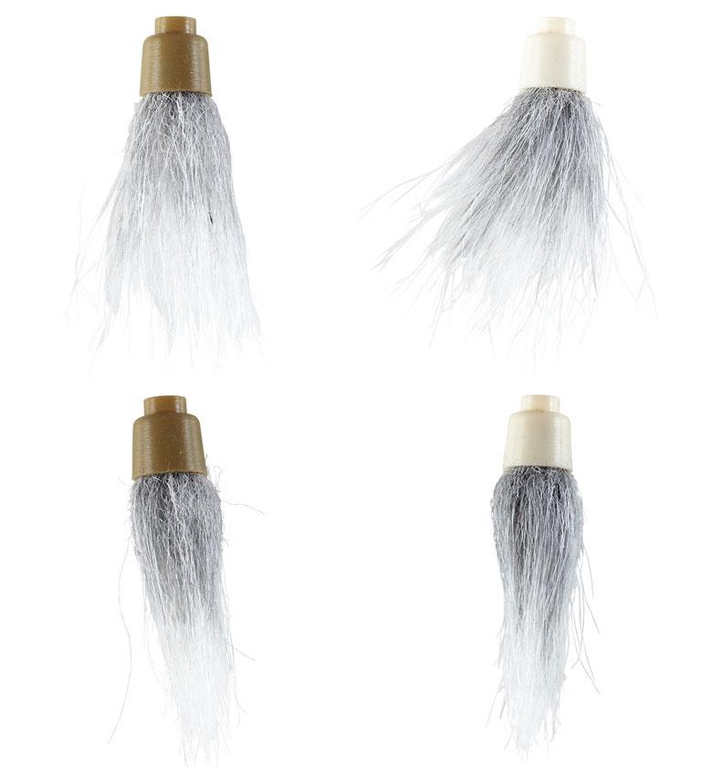 Grey ear and nose hair plugs to create an old age look. By Widmann 00314 available here at Karnival Costumes online party shop