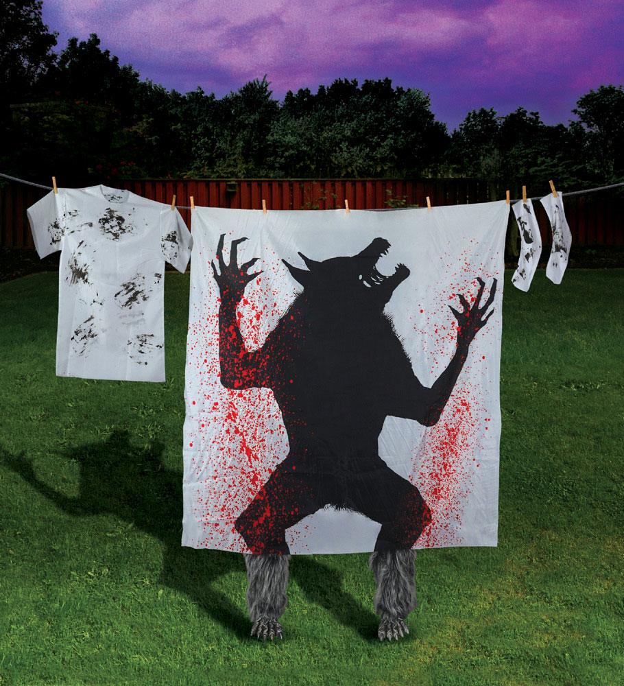 Bloody Werewolf Silhouette by Palmers 6549W available here at Karnival Costumes online Halloween party shop