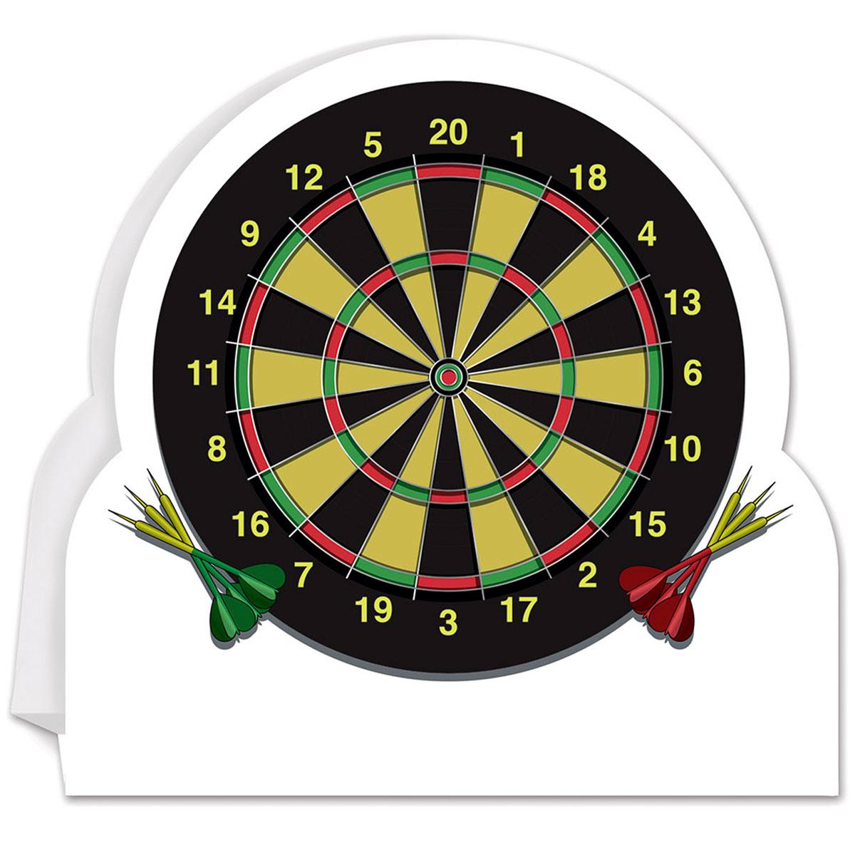 3D Dartboard Centerpiece 8.5" x 8.75" Darts Themed Tablecentre by Beistle 53751 available in the UK here at Karnival Costumes online party shop