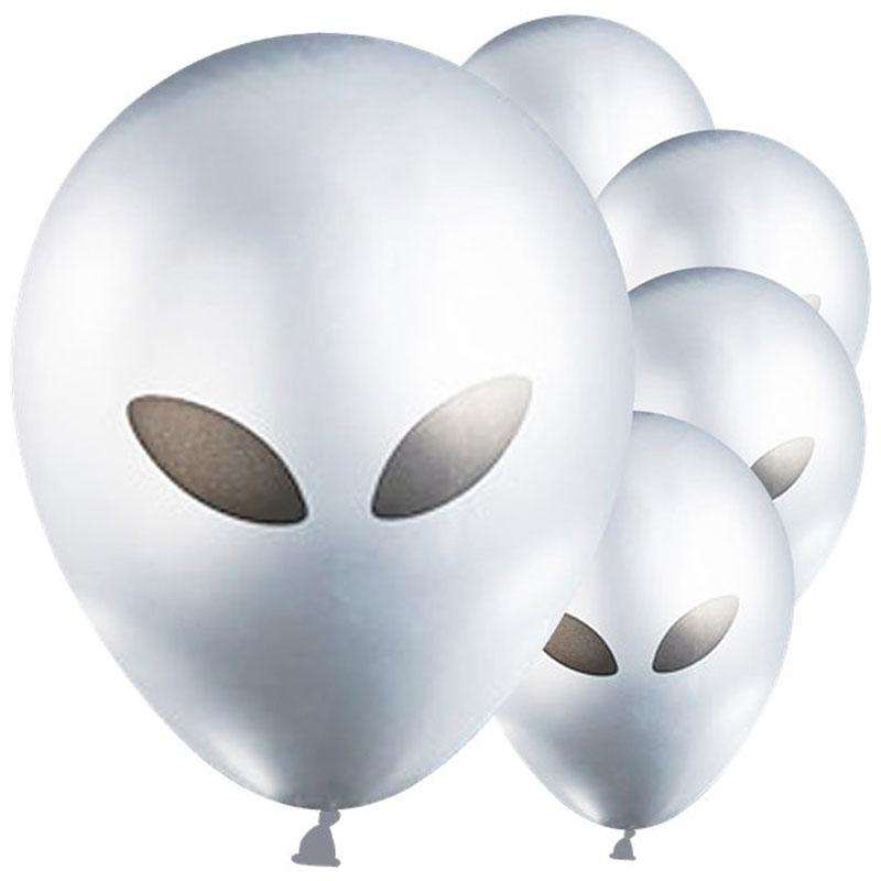 12" Alien latex balloons - pk 5 by Club Green HBBO101 available here at Karnival Costumes online party shop