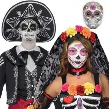 Day of the Dead costumes and accessories available here at Karnival Costumes online party shop.