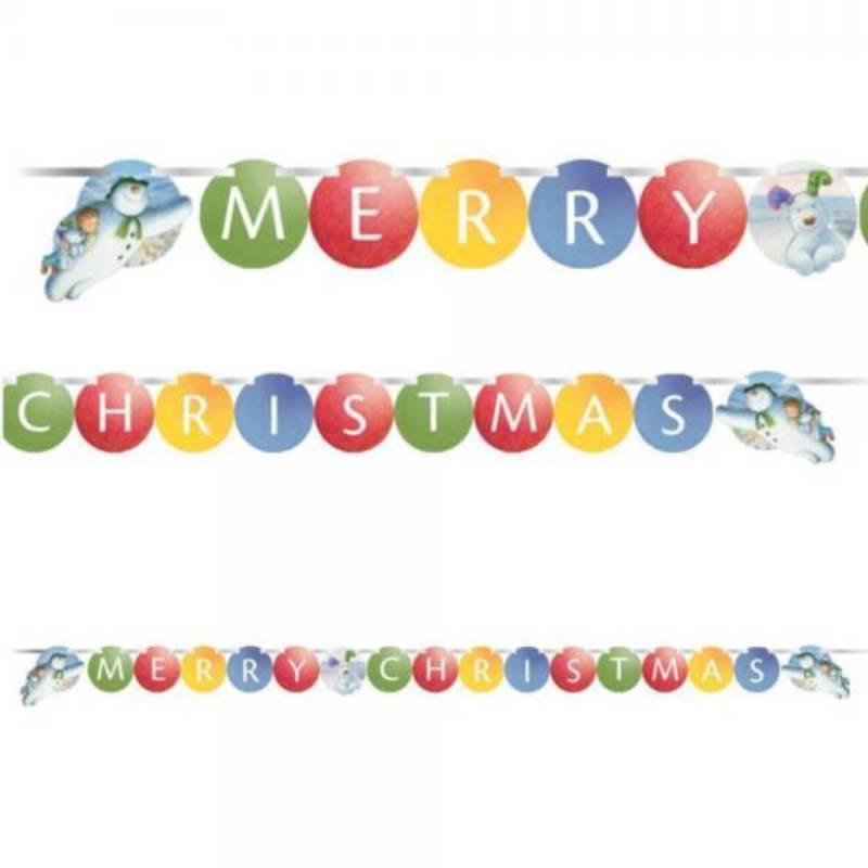 Snowman Ribbon Banner M167 available here at Karnival Costumes online party shop